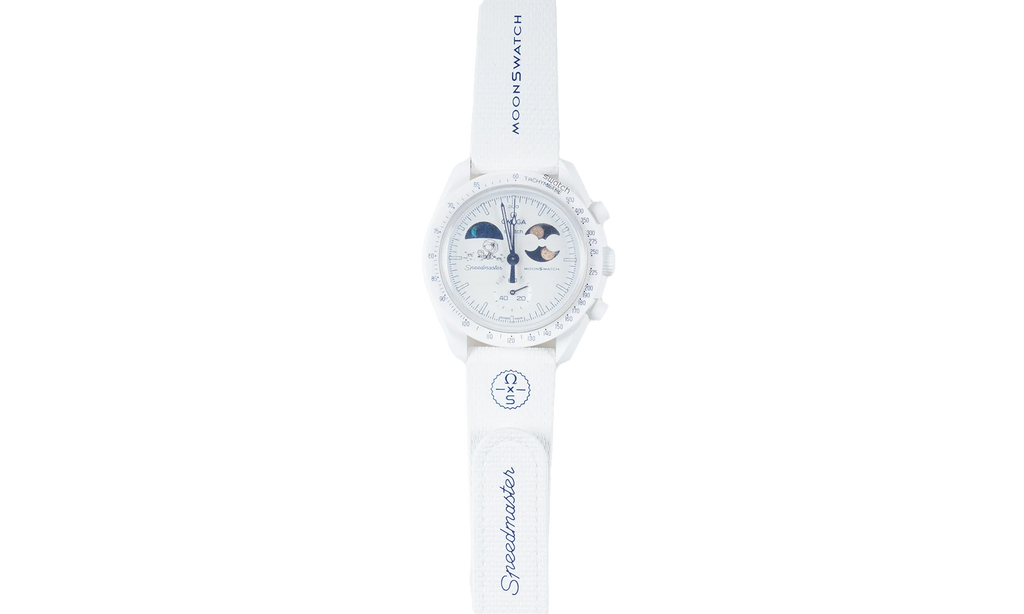 Swatch x Omega Bioceramic Moonswatch "Mission To Earthphase Moonshine Gold (Cold Moon)" SO33W701L