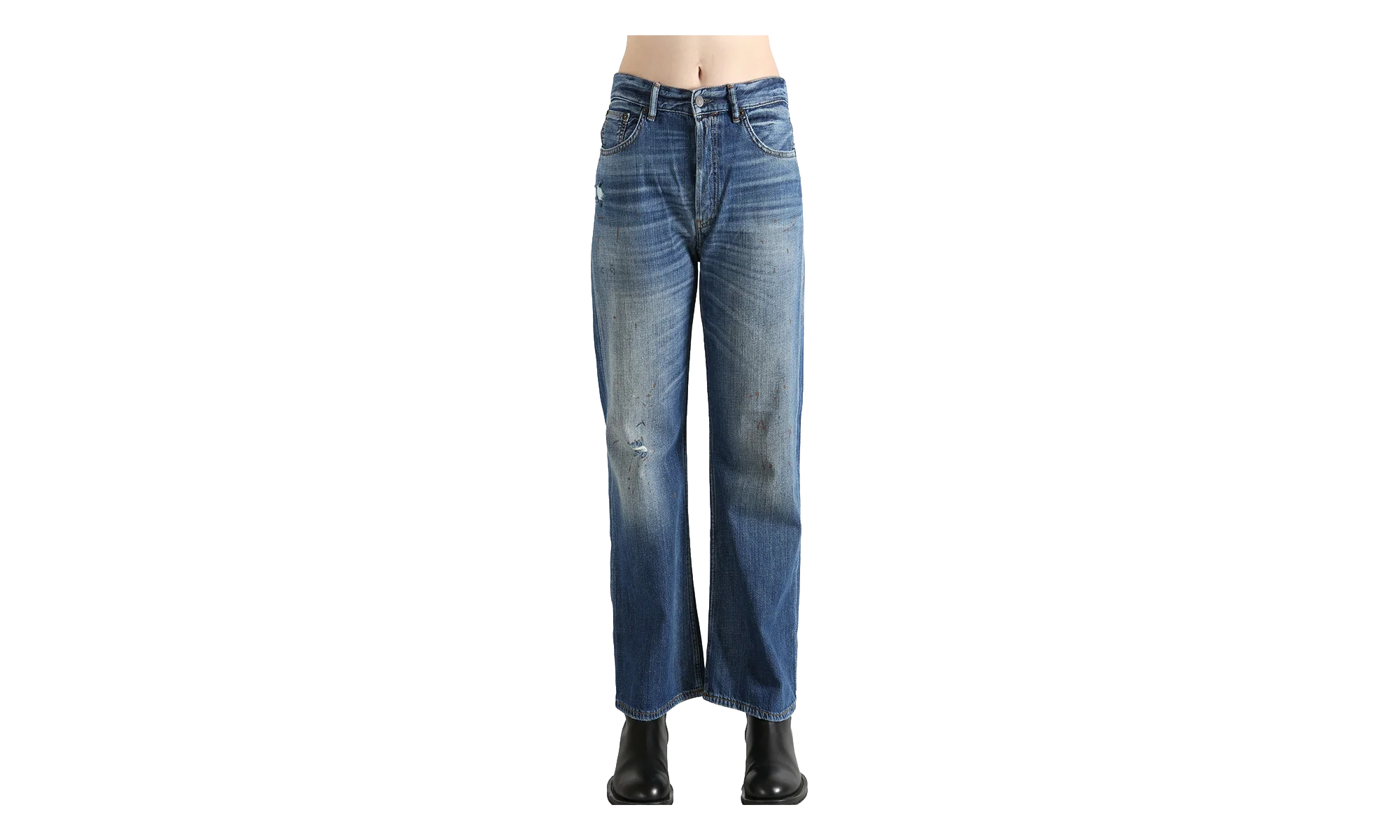 2021F Regular Fit Jeans WMNS "Mid Blue" ACNE STUDIOS 2021F MID BLUE TRAFALGAR