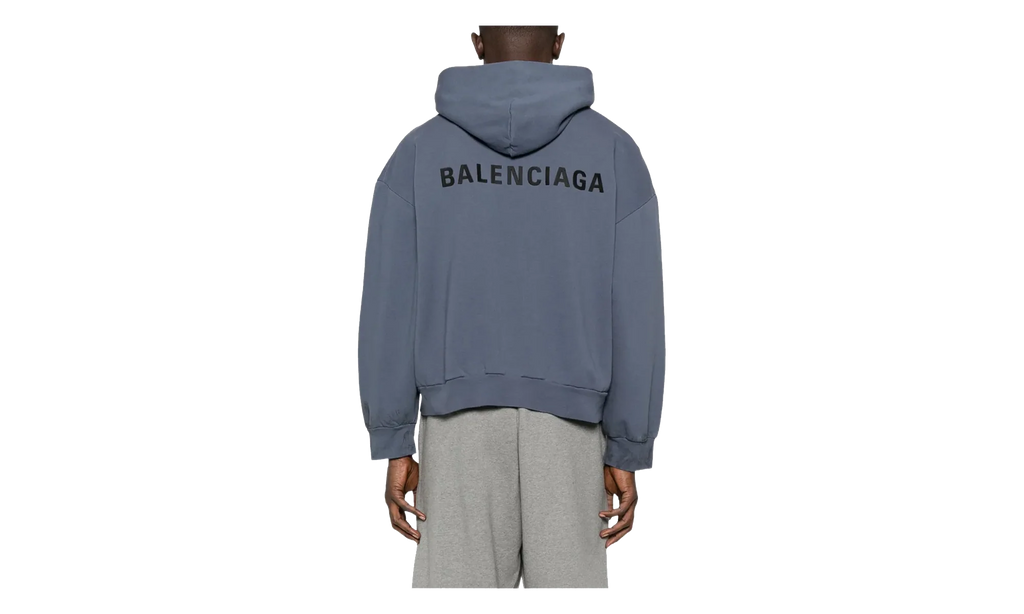 Back Zip Up Hoodie Regular Fit "Faded Dark Blue / Black" 803264 TTVG1 3364