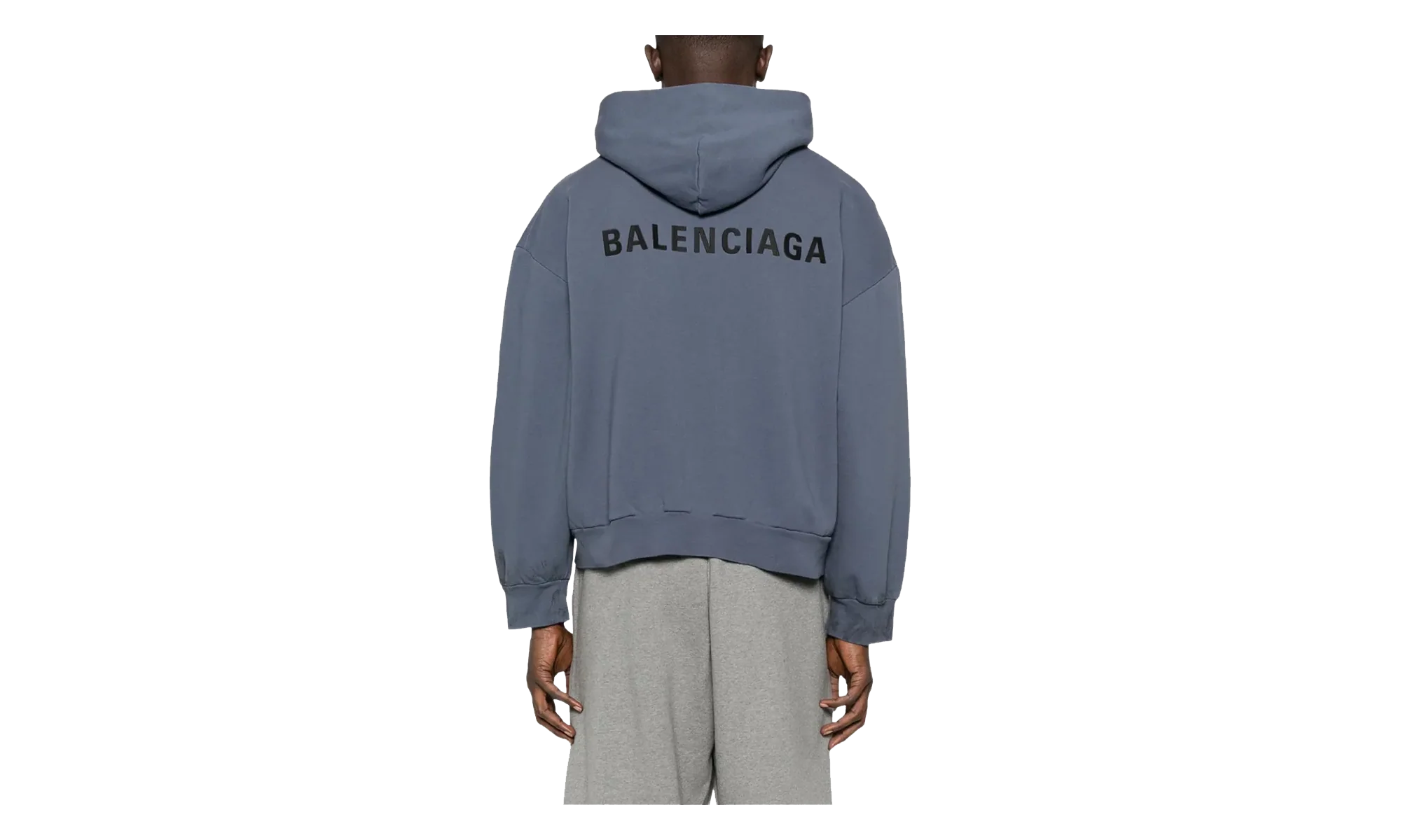 Back Zip Up Hoodie Regular Fit "Faded Dark Blue / Black" 803264 TTVG1 3364