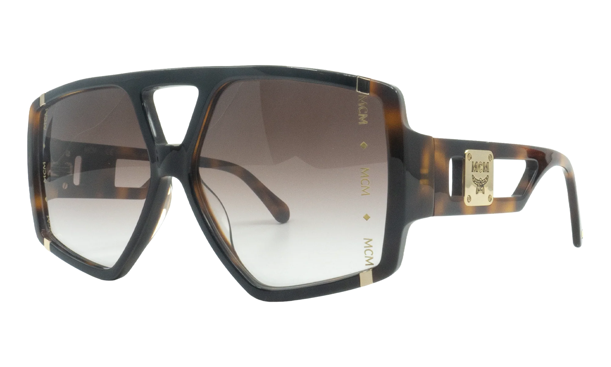 Hexagon Sunglasses "Black/Havana" MCM671S-019