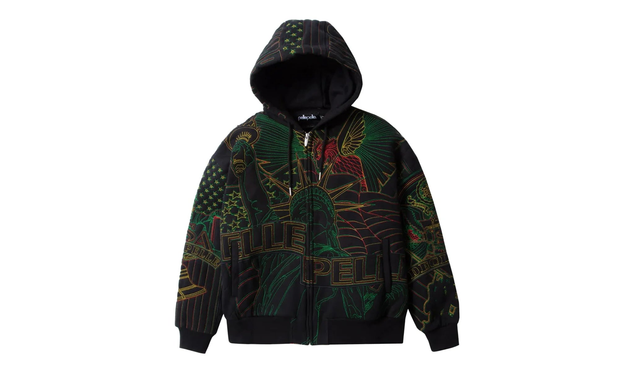 Monument Zip Up Hoodie "Pelle Pelle - Black" JLM8E92Q