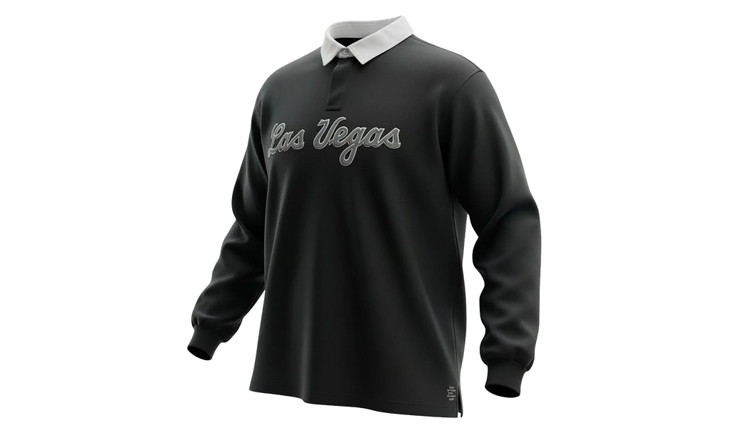 EE RUGBY CORE POLO "LAS VEGAS - Black/ Silver" EE744