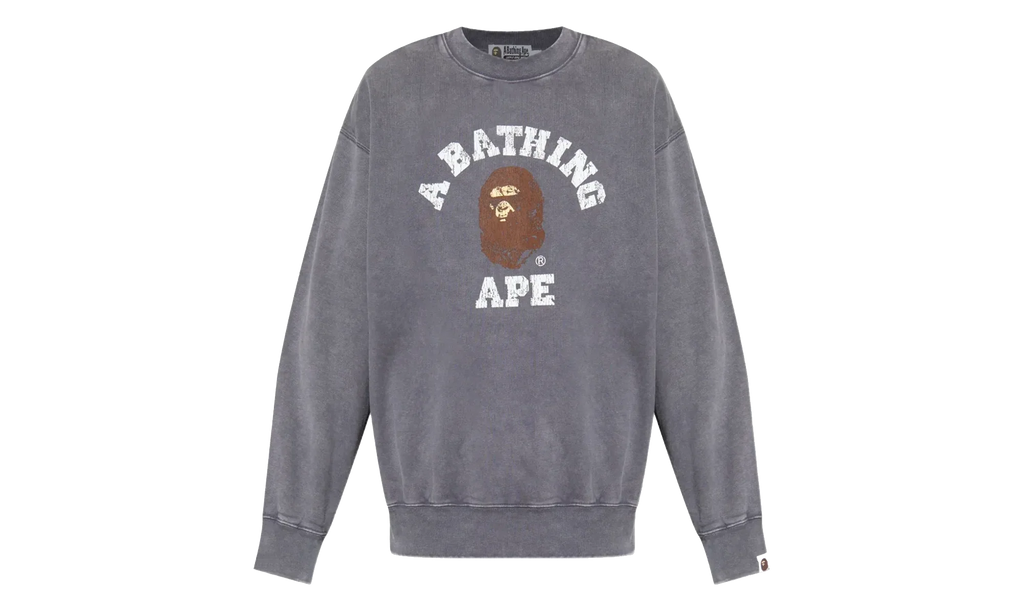 Garment Dye College Relaxed Fit Crewneck Sweatshirt "Charcoal" 1L80113308 CHA