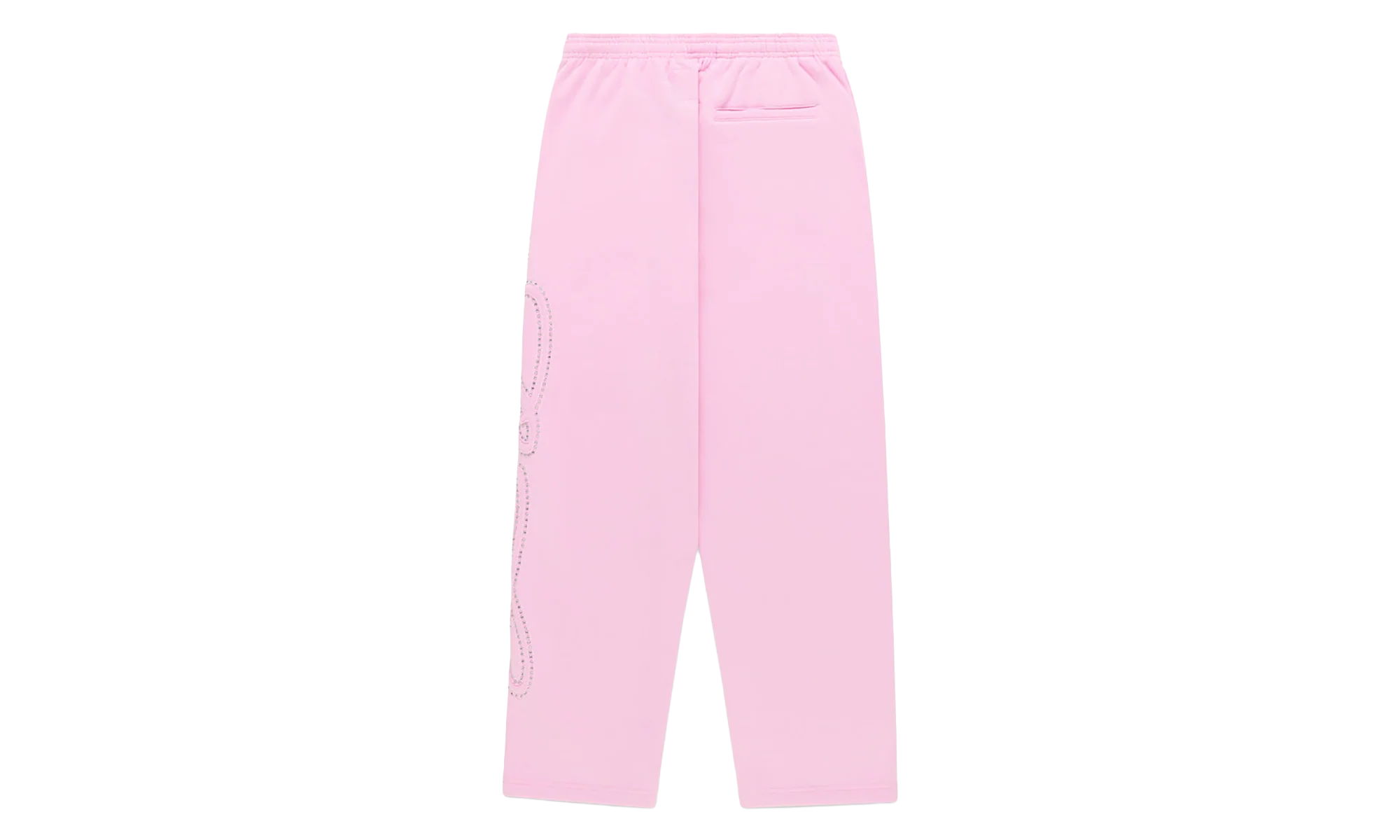 Rhinestone Script Wide Leg Sweatpants "Light Pink" SP5der350