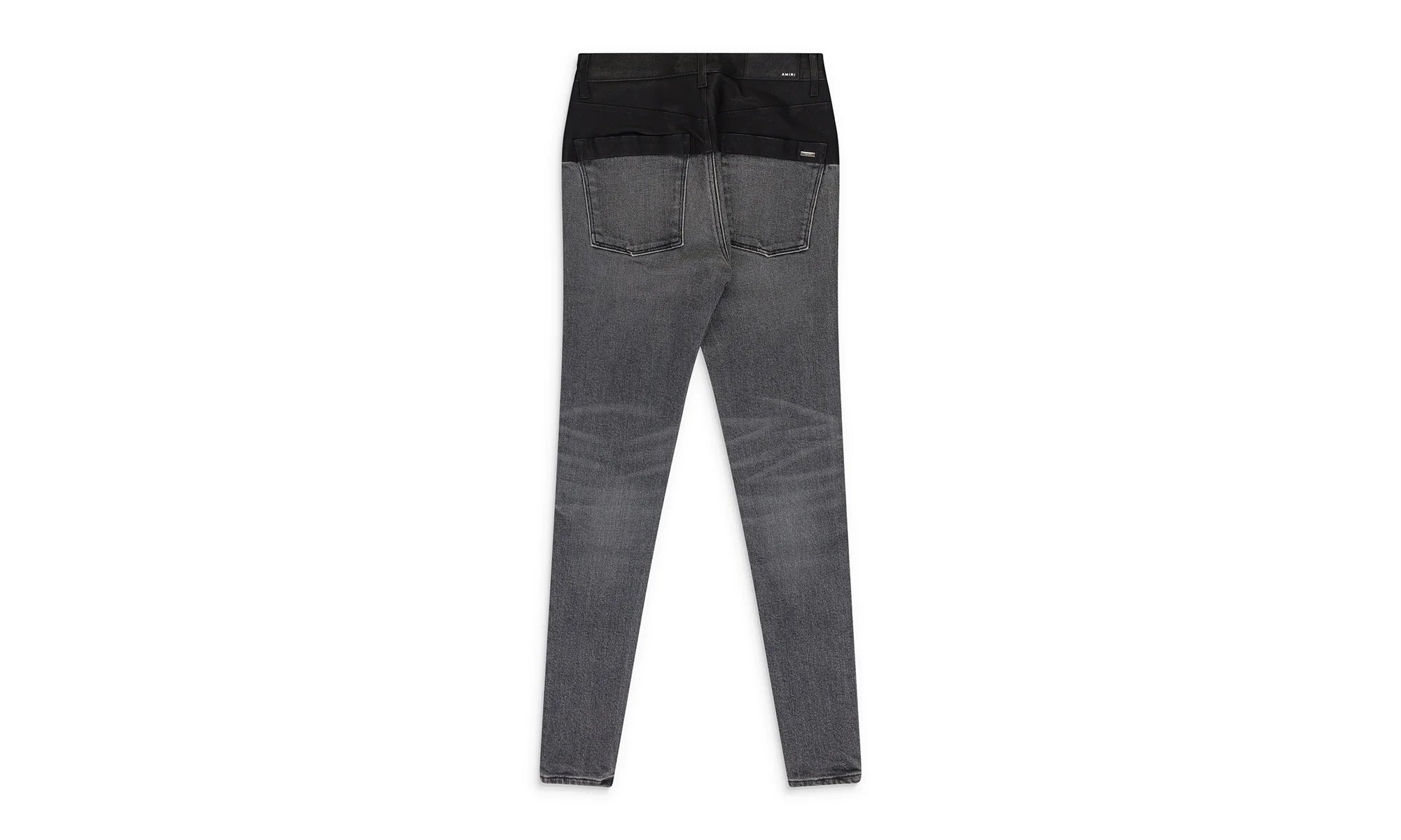 Contrast Leather Skinny Jeans Wmns "Grey" PS22WDS071_BLUE