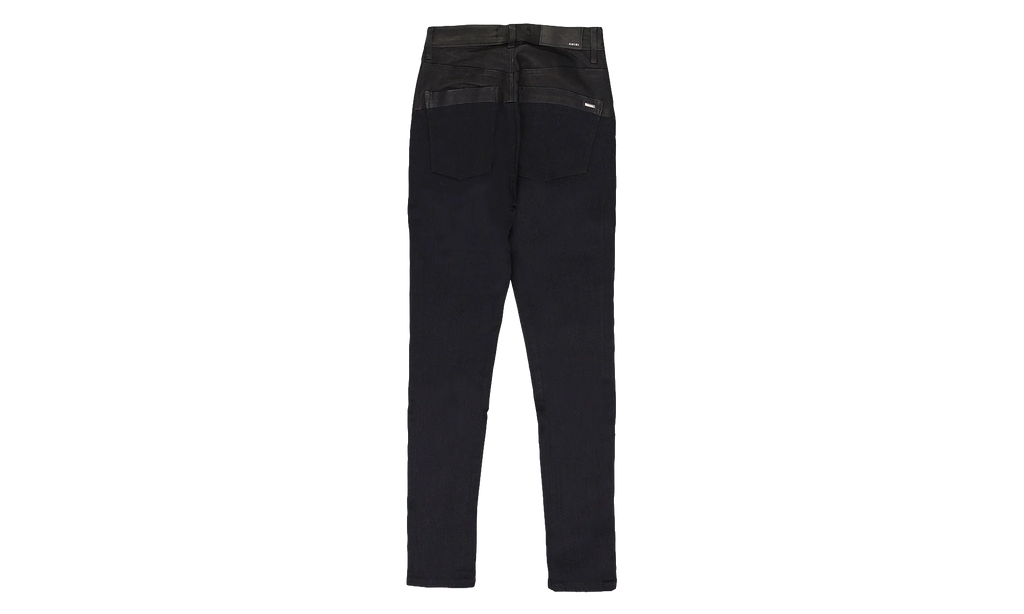 CONTRAST SKINNY W/ LEATHER "Aged Black/Black Leather" PS22WDS071