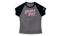 Deadly Doll Vine Heart Cropped T-Shirt "Grey / Pink" CHRM1091