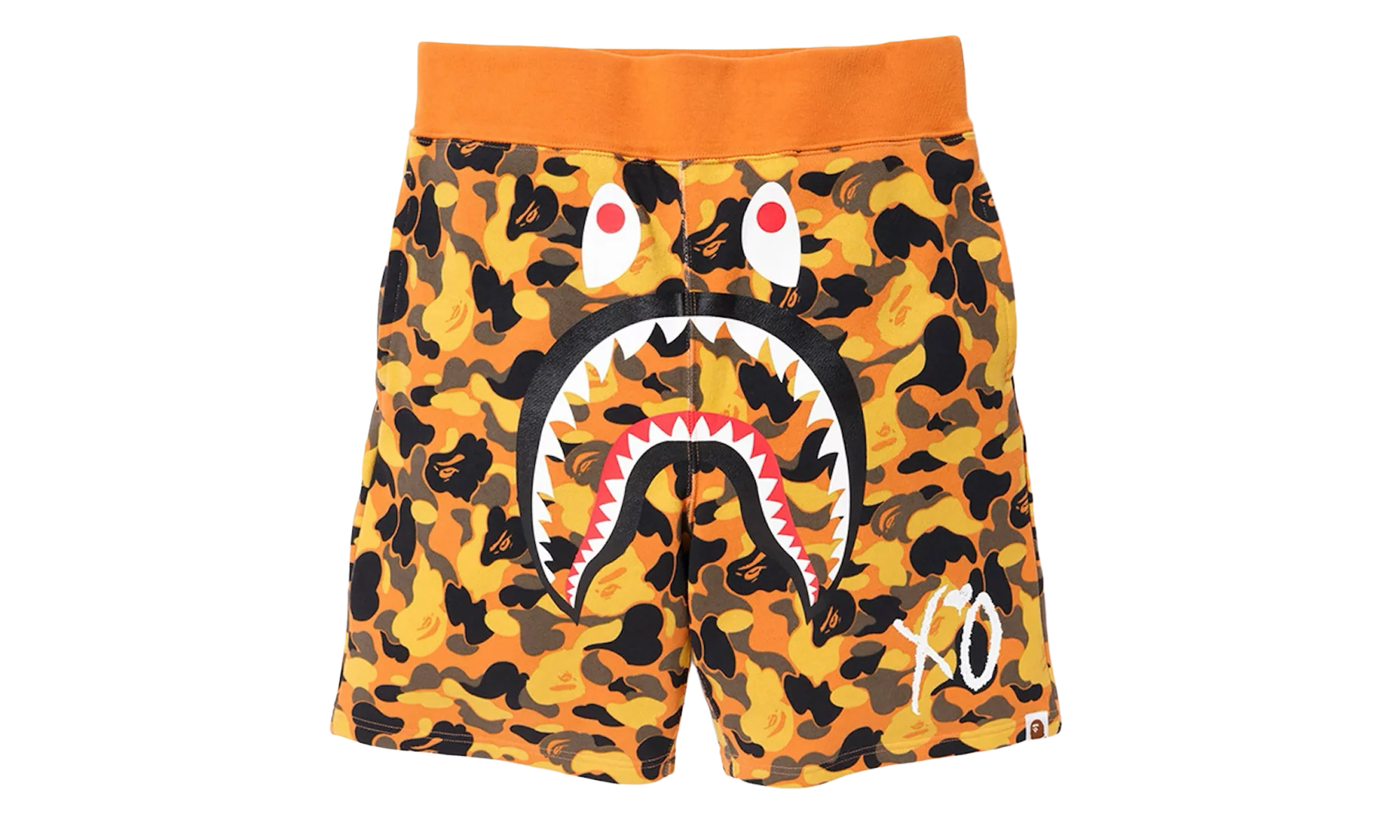 BAPE x XO Shark Sweat Shorts "Orange" BXSSSO
