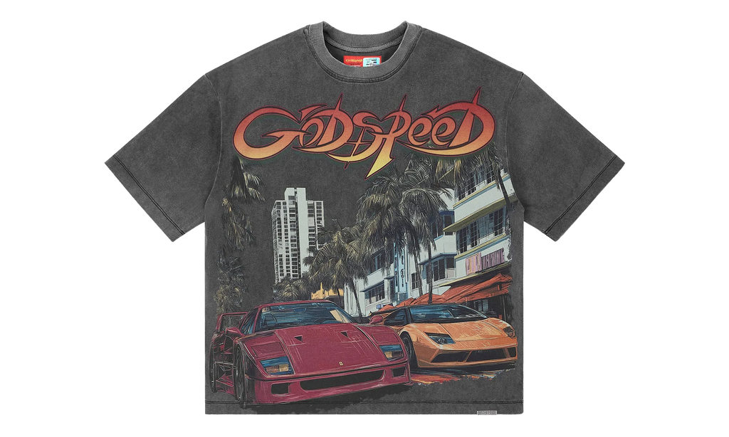 South Beach Drive Miami Superrun T-Shirt "Grey Wash" GS187