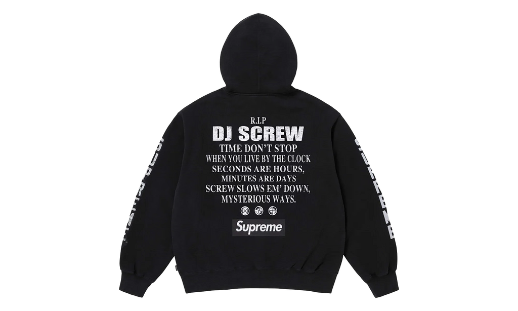 DJ Screw Zip Up Hooded Sweatshirt "SS26 - black" SU27355