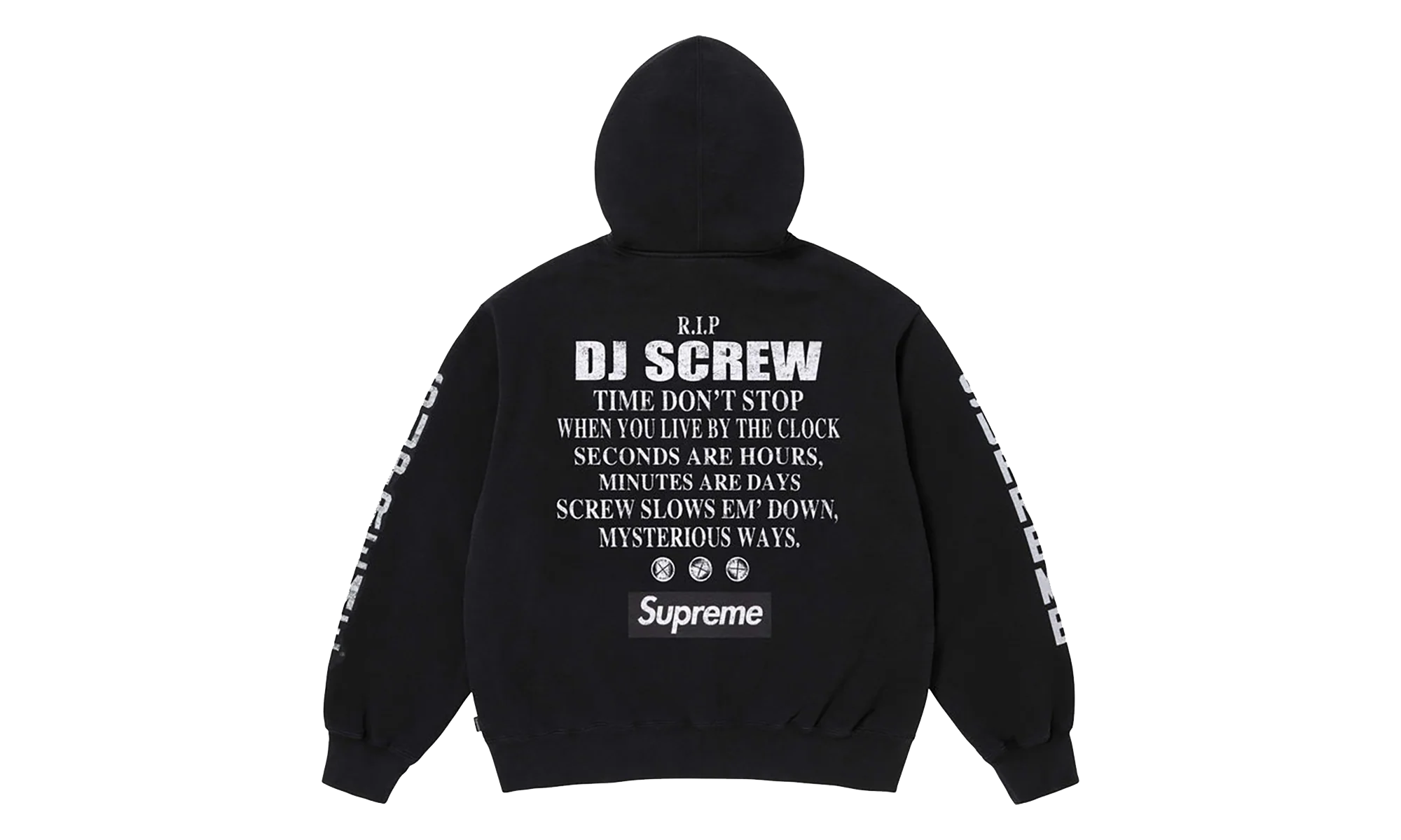 DJ Screw Zip Up Hooded Sweatshirt "SS26 - black" SU27355