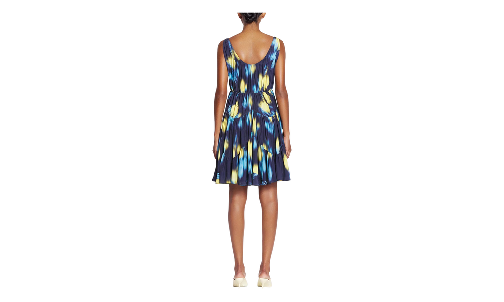 PRINTED SLEEVELESS SHORT DRESS "NAVY" RW DR0009 5900 P24 277