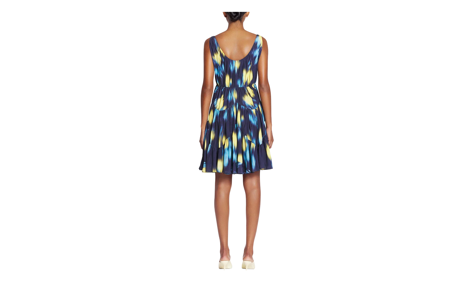 PRINTED SLEEVELESS SHORT DRESS "NAVY" RW DR0009 5900 P24 277