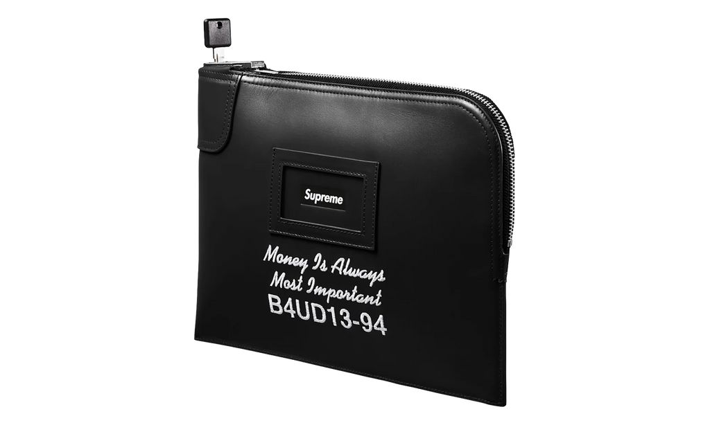 Leather Money Bag "FW25 - Black" SU27088