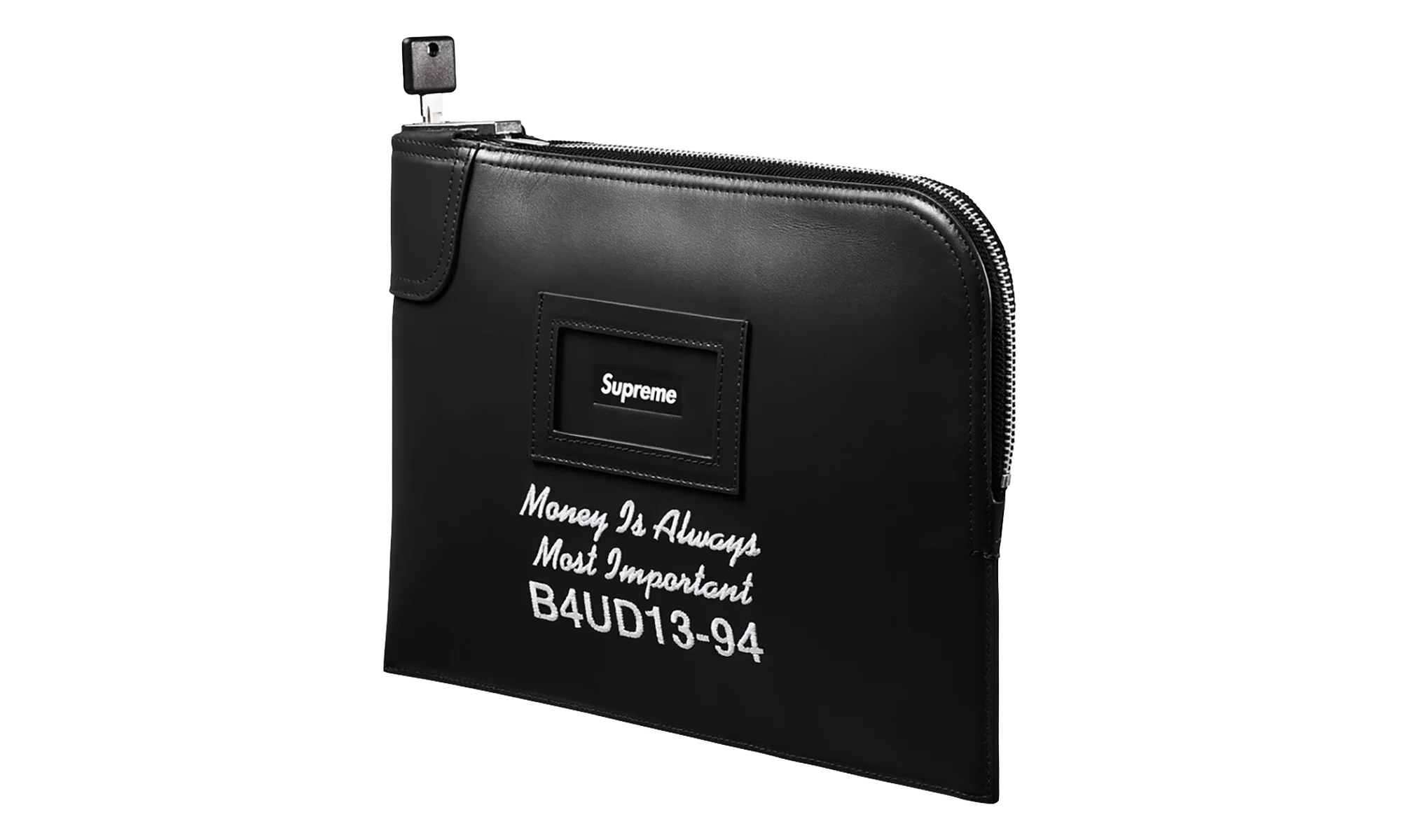 Leather Money Bag "FW25 - Black" SU27088