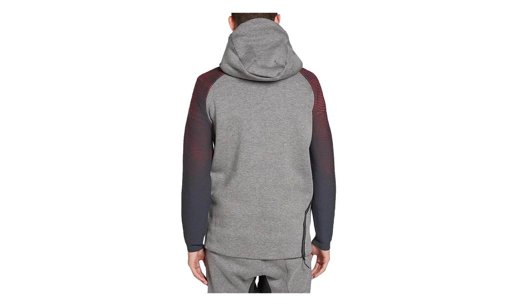 Tech Fleece Long Funnel Zip Hoodie "Carbon Heather / Black" 805655 063