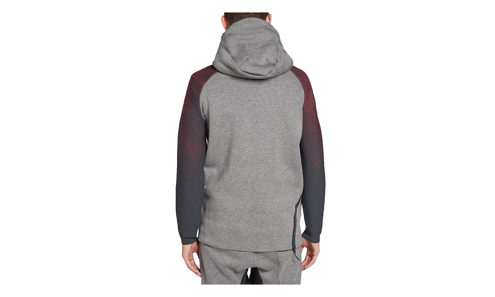 Tech Fleece Long Funnel Zip Hoodie "Carbon Heather / Black" 805655 063