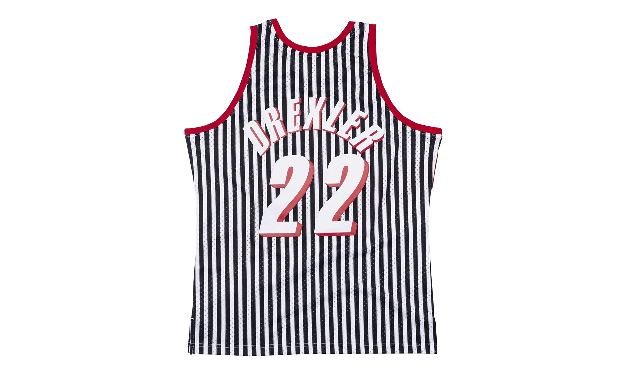 NBA Clyde Drexler Striped Swingman Jersey "1991 Portland Trail Blazers" SMJYBW19047 PTBPTBK91CDR
