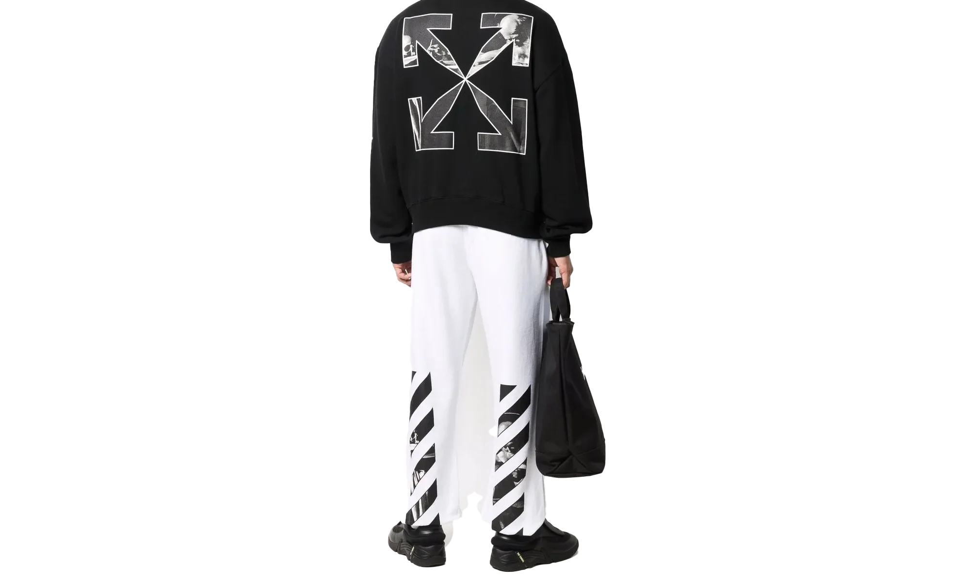 Caravag Arrow Over Crewneck "Black / White" OMBA058C99FLE0021001
