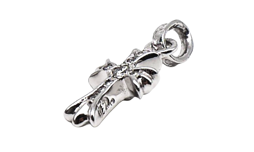 Diamonds Babyfat Cross Charm "18K White Gold" CHRM0813