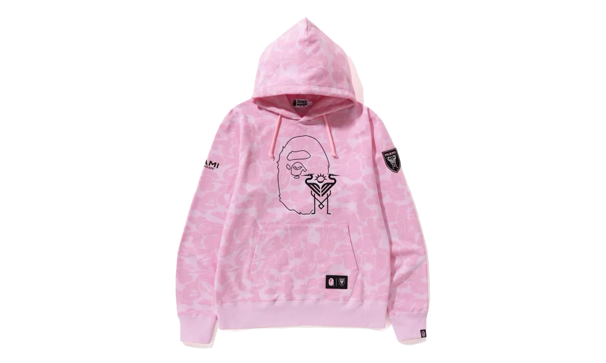 BAPE x Inter Miami CF Camo Pullover Hoodie "Pink" BIMCFCPHSP