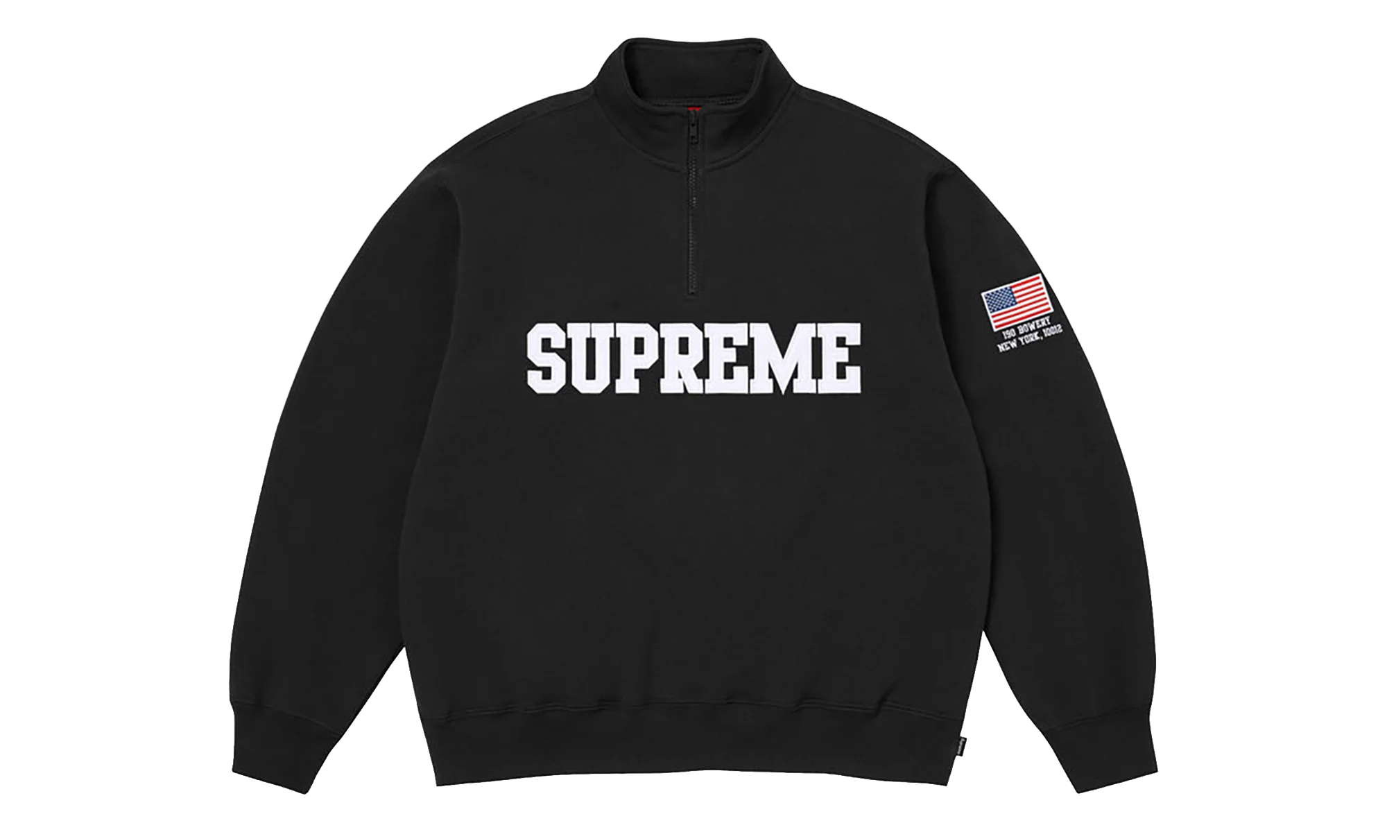 Shop Flag Half Zip Pullover "SS26 - Black - New York" SU27017