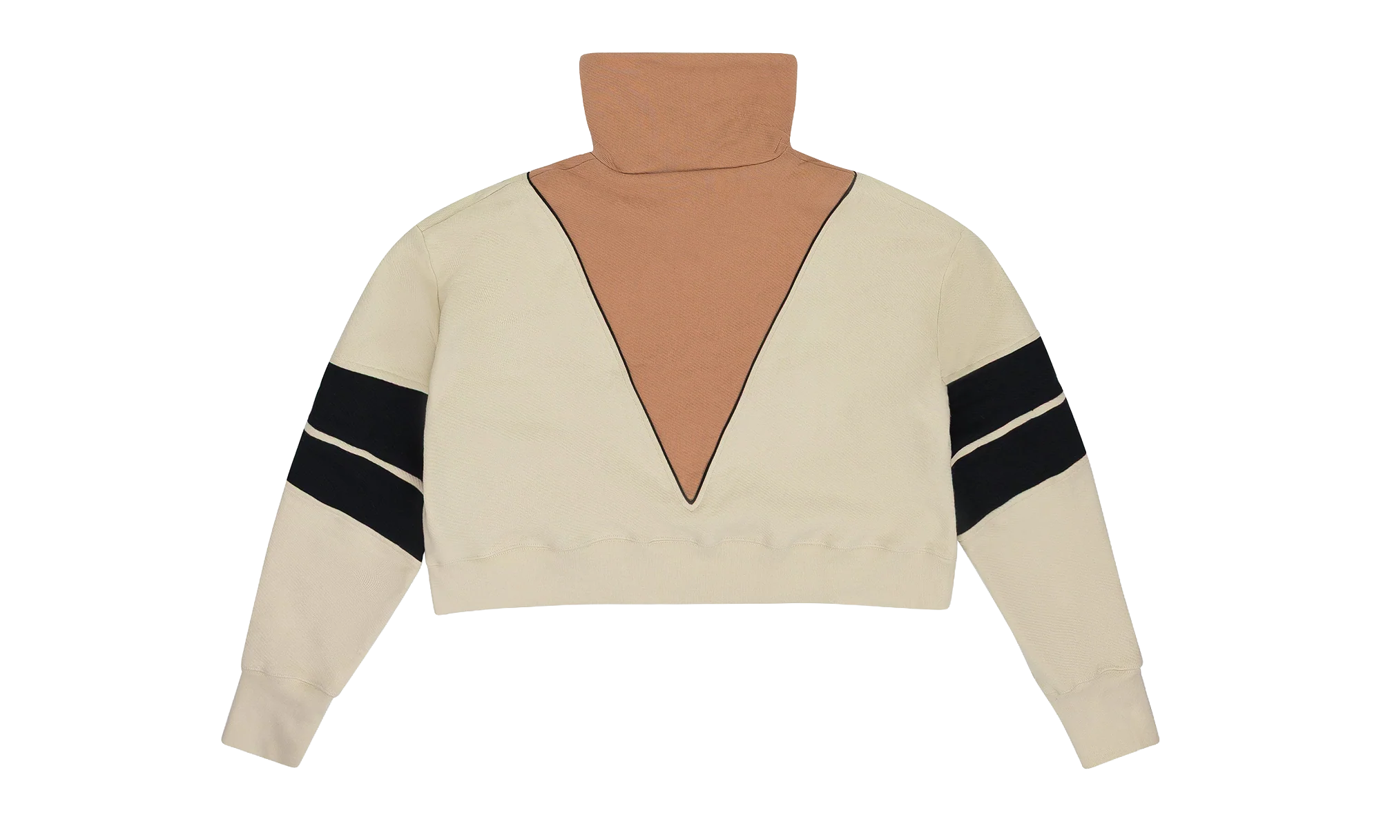 Intarsia Crop Half Zip Sweater "Cream" OFW WTPS 0001