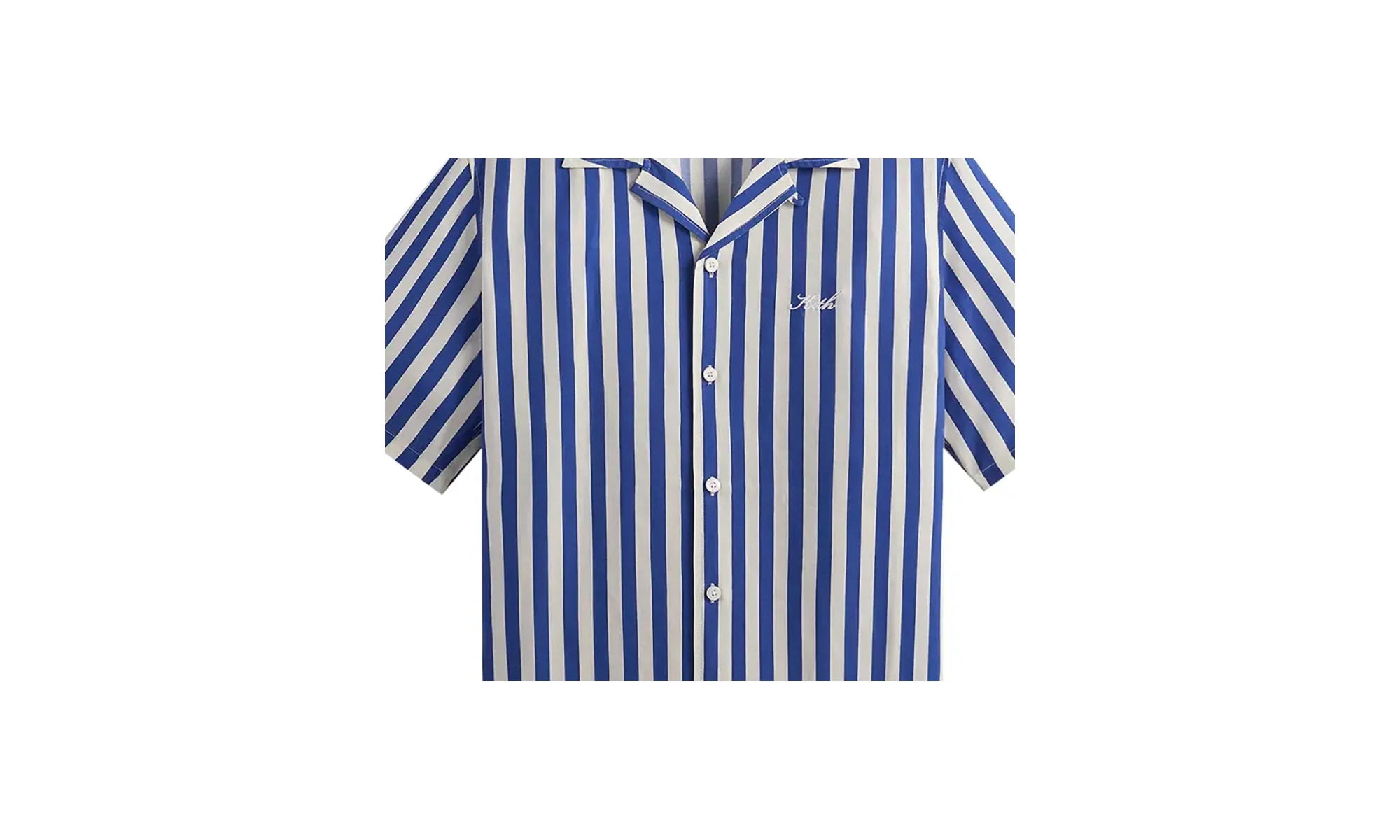 Striped Thompson Camp Collar Shirt "Current" KHM032196 412