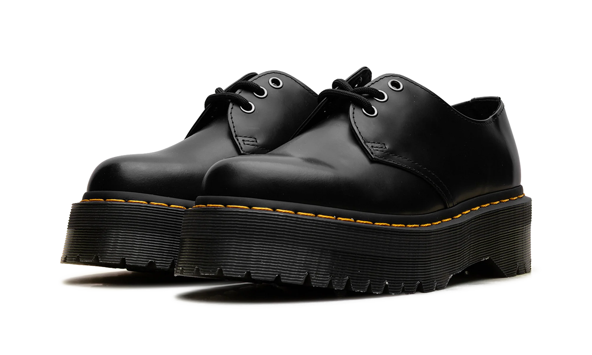 1461 Quad Polished Smooth Leather Derby "Black" 25567001