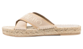 Bookish Criss-Cross Espadrille Sandals WMNS "Beige" OWIB012S23FAB0016103