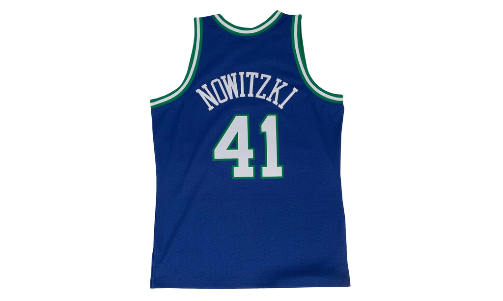 NBA Dirk Nowitzki Swingman Road Jersey "1998 Dallas Mavericks - Royal" SMJYGS18158 DMAROYA98DNO