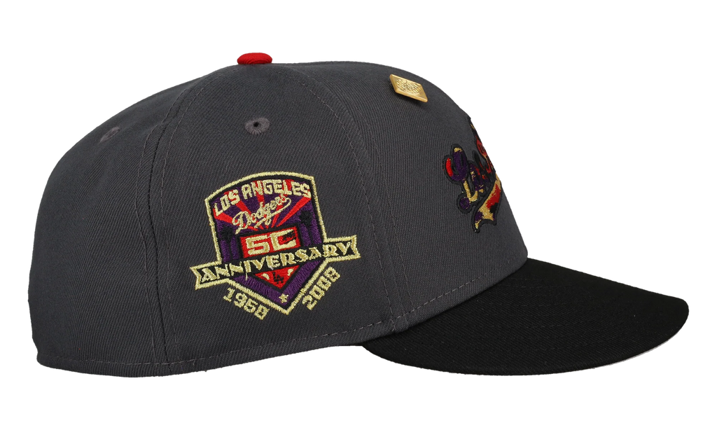 59FIFTY Los Angeles Dodgers 50th Anniversary Fitted Hat "Graphite / Grey" 123451297612