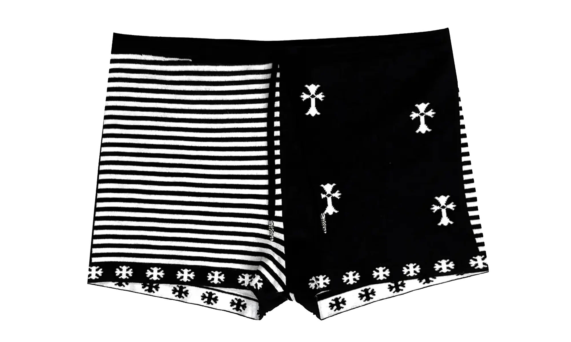 Striped Cross Stitching Drawstring Shorts WMNS "Black / White" CHRM1179
