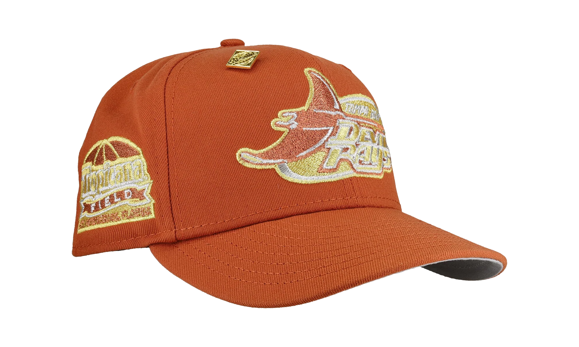 59FIFTY Tampa Bay Rays Tropicana Field Fitted Hat "Burnt Orange Gold" NE388