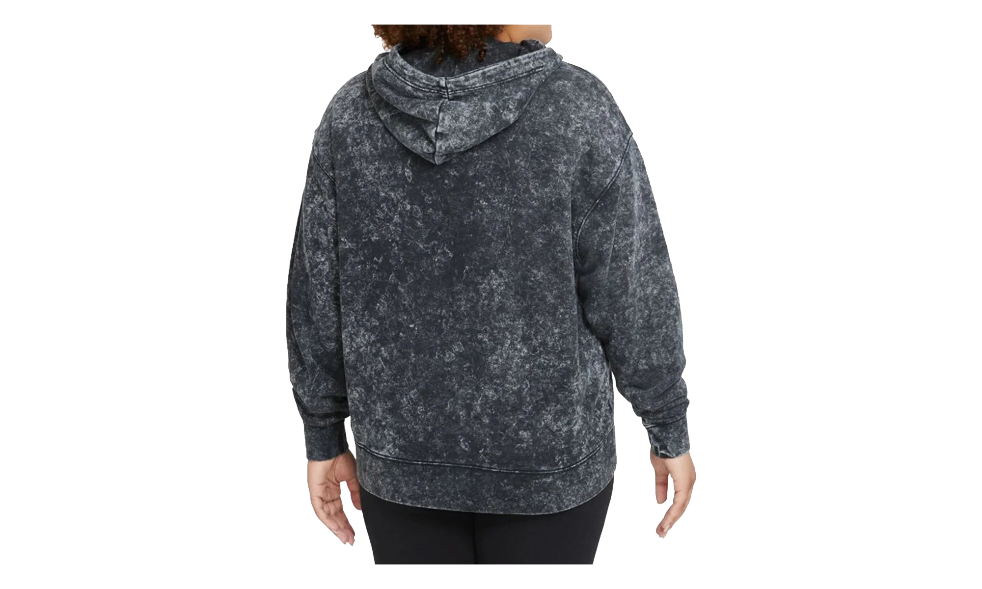 Washed Fleece Hoodie WMNS "Black / White" DD5640 010