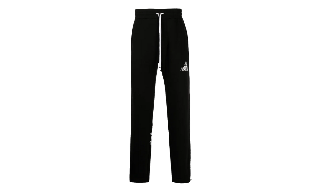 Crystal Outline Cherub Sweatpants "Black" MJSP017 001