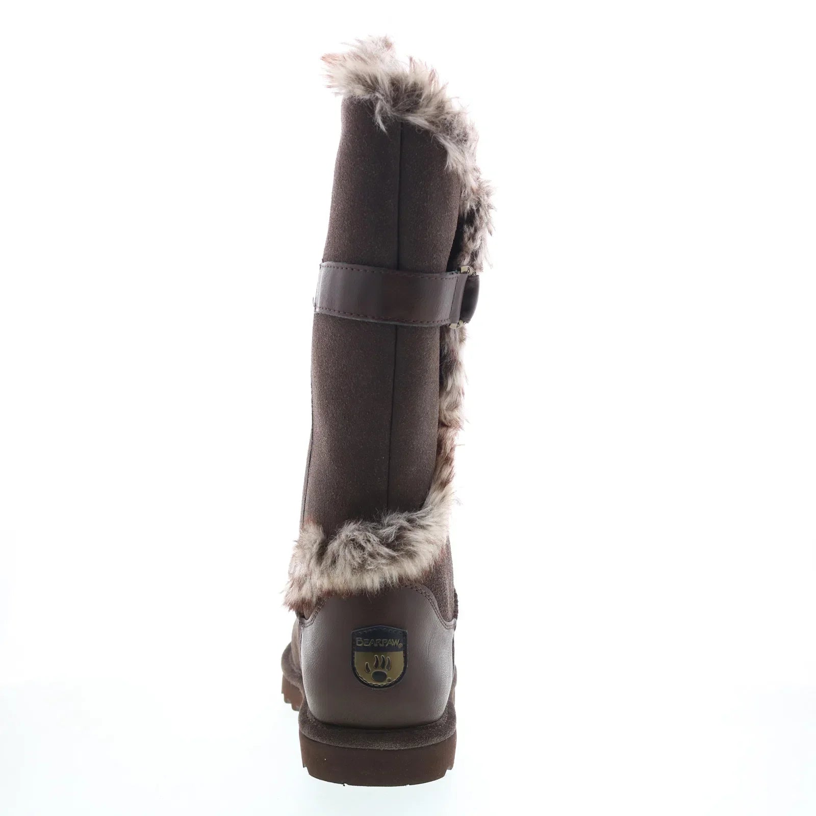 Bearpaw Sheilah 2139W-205 Womens Brown Suede Slip On Casual Dress Boots