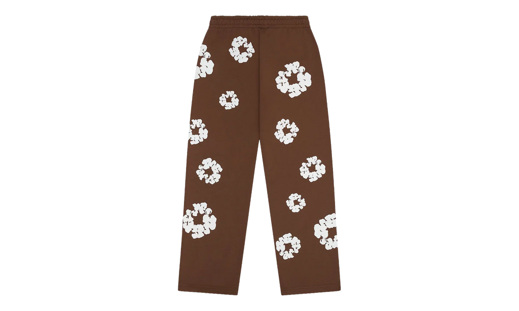 Cotton Wreath Open Hem Sweatpants "Brown" DT422