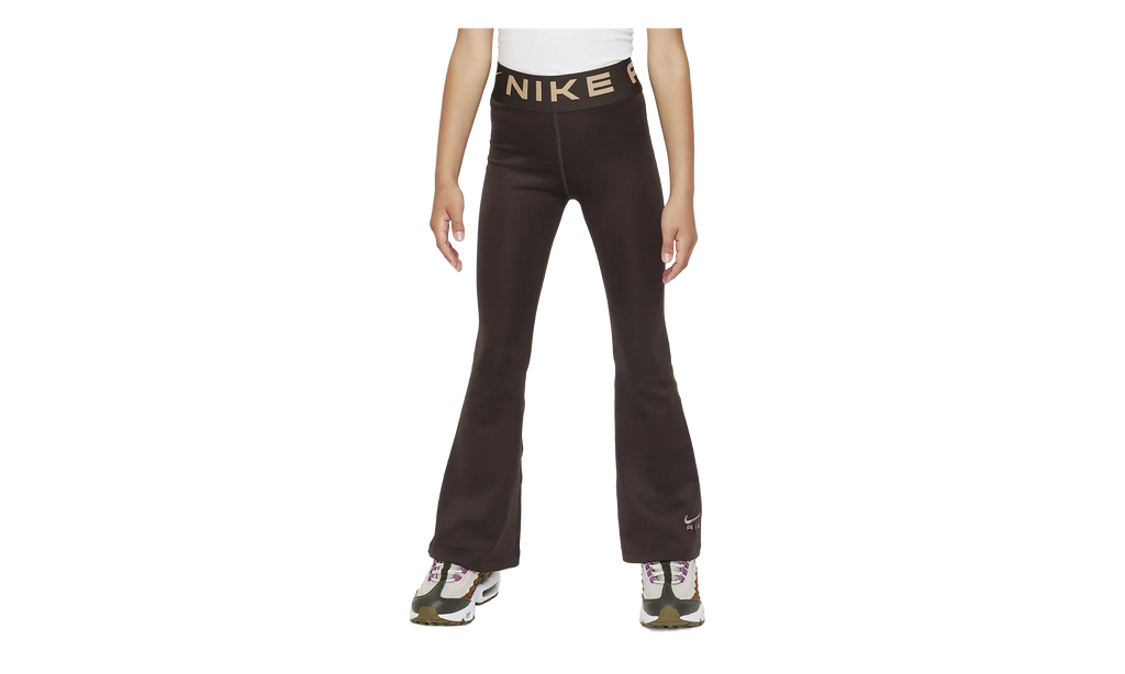 Air Essential Girls' High-Waisted Flared Leggings GS "Baroque Brown / Hemp" FD2963 237