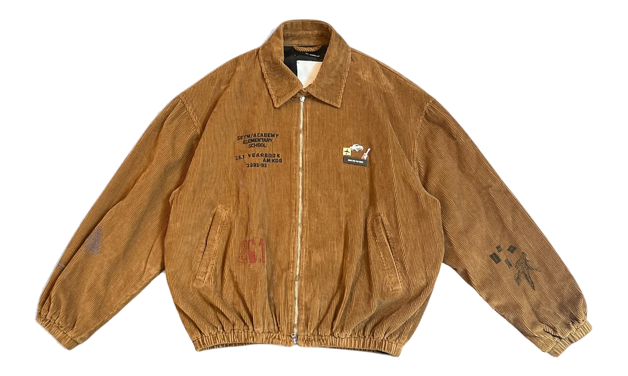 School Portrait Coach Bomber Jacket "Cotton Cord - Camel Fade Out" 261 MJK121P4 CORDCML