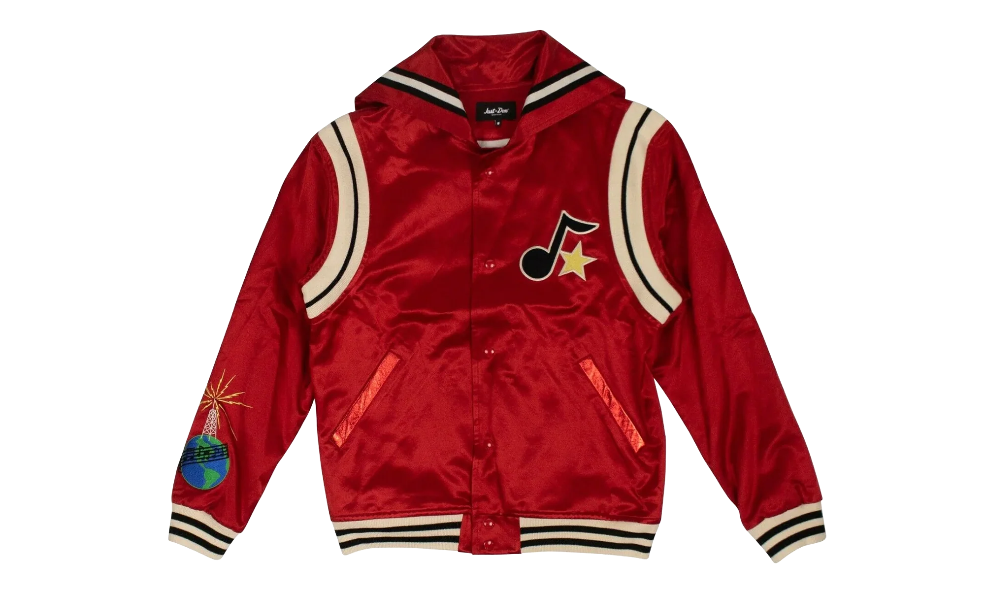 Satin Logo Cape Varsity Jacket "Red" 4925 100000308SLCV RED