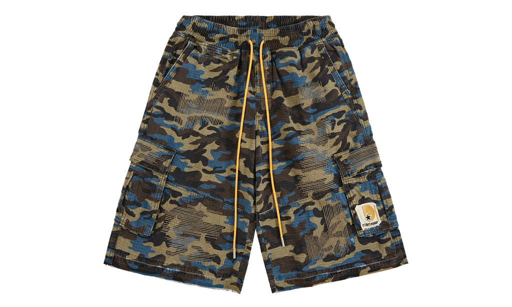 Camo Cargo Shorts "Blue" DSM S26 003