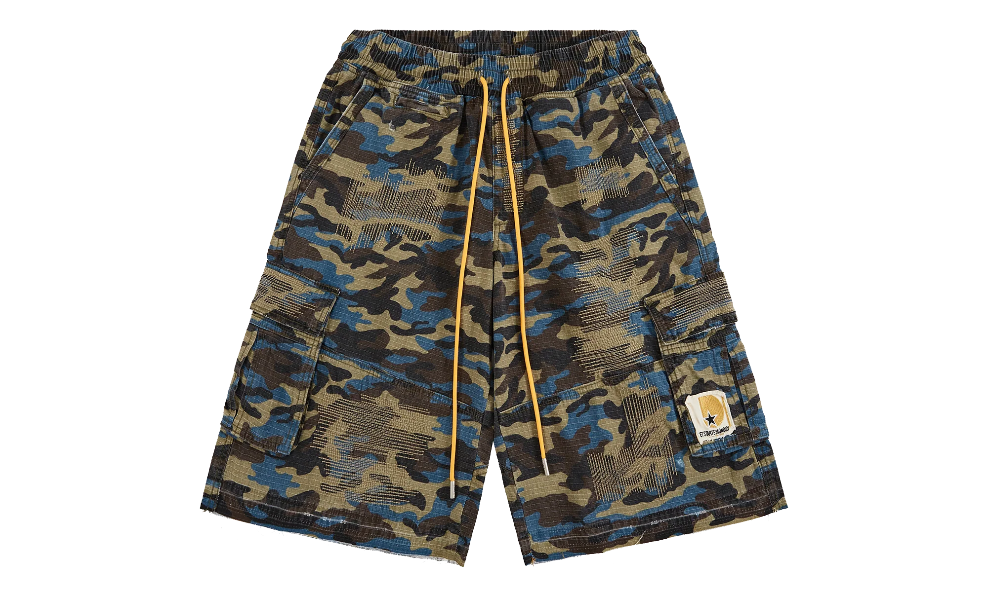 Camo Cargo Shorts "Blue" DSM S26 003