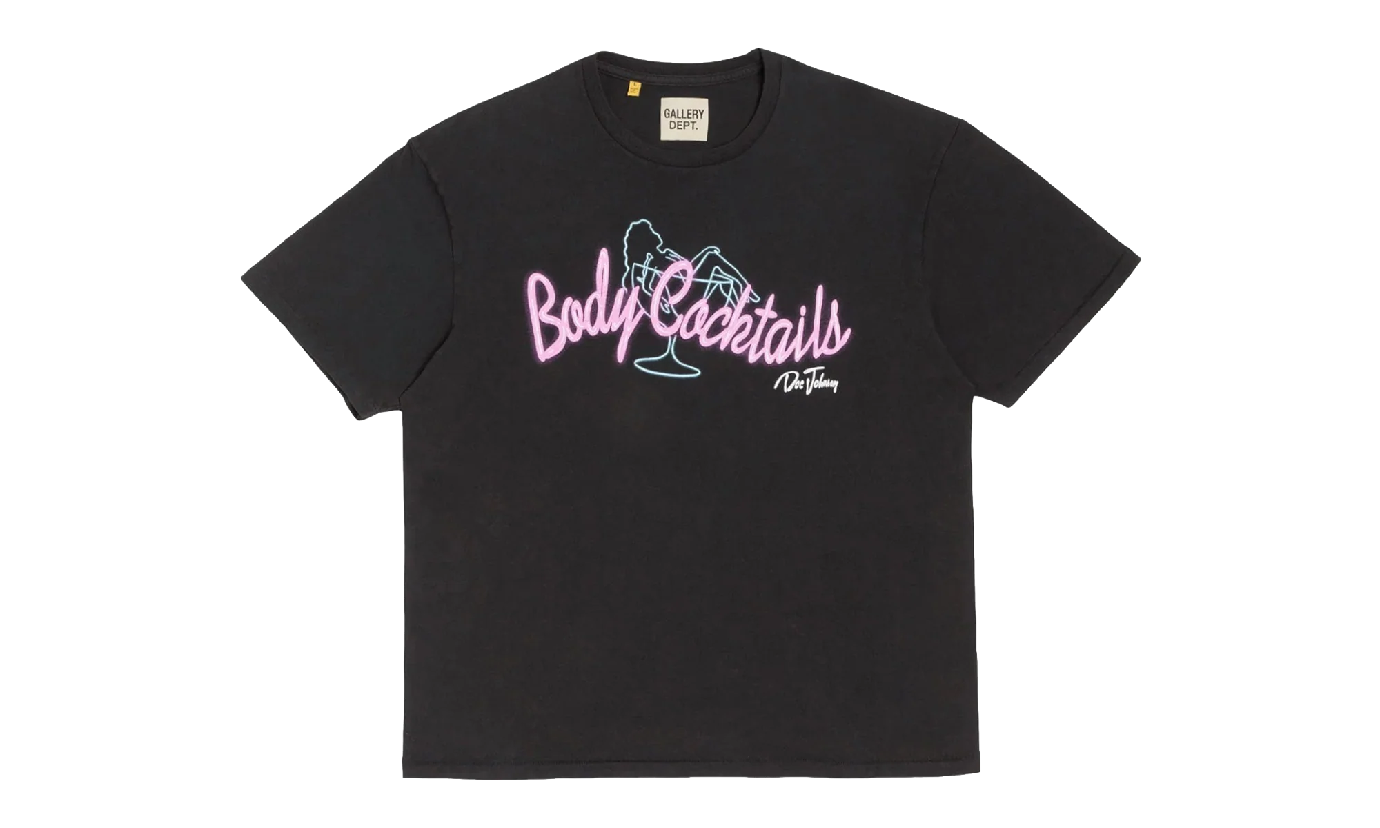 Doc Johnson Body Cocktails Logo Short Sleeve Tee Shirt "Black Multi" BDC 1000