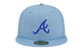 59FIFTY MLB ATLANTA BRAVES FITTED HAT "ERIC EMANUEL - Light Blue" EE433