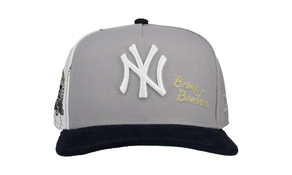 9FIFTY New York Yankees 27x World Series Champs Pinstripe A Frame Snapback Hat "Grey / White / Black" NE270