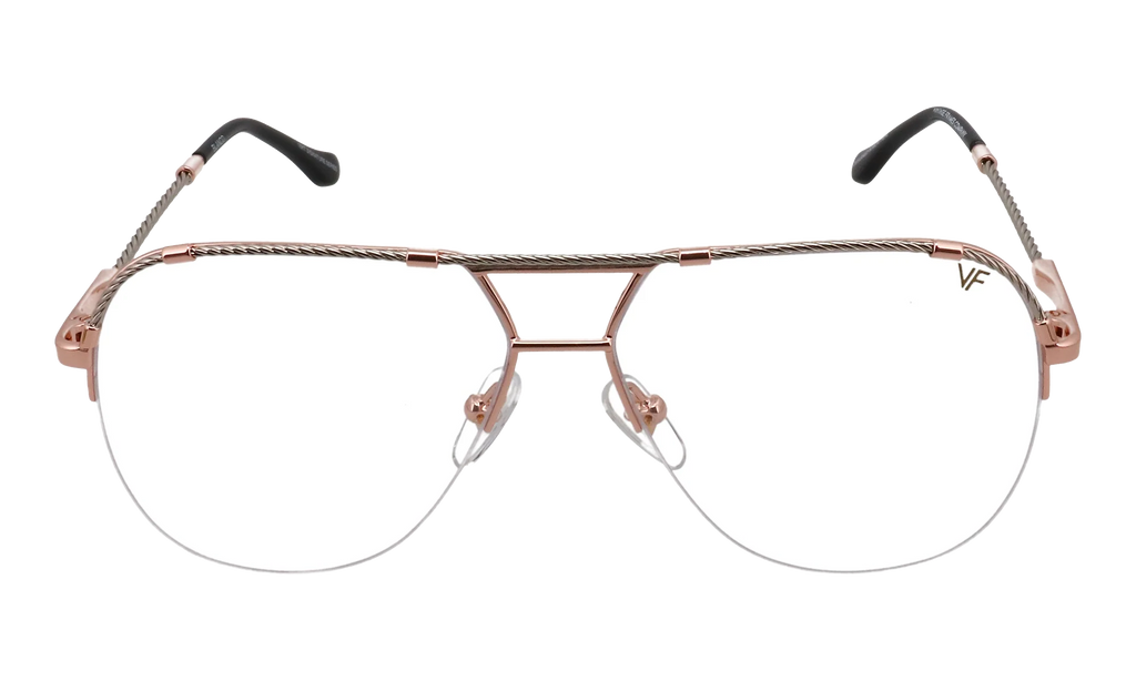 Blanco Half Rim 24KT Two-Tone "Rose / White Gold / Clear" HRBA2 0006 17A3
