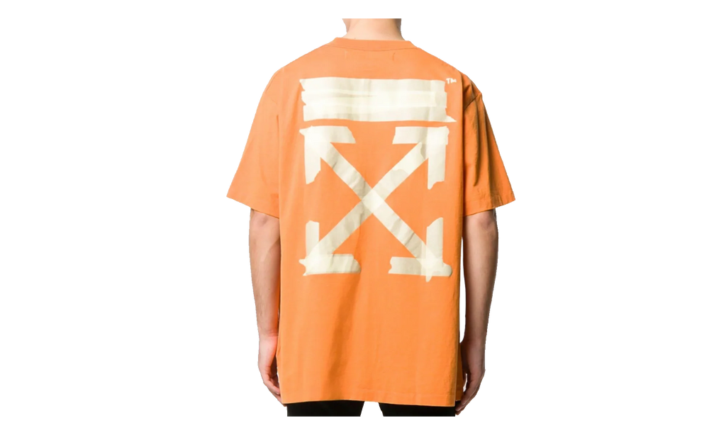 Slim Fit Tape Arrows T-shirt "Orange / Beige" OMAA038R201850021948