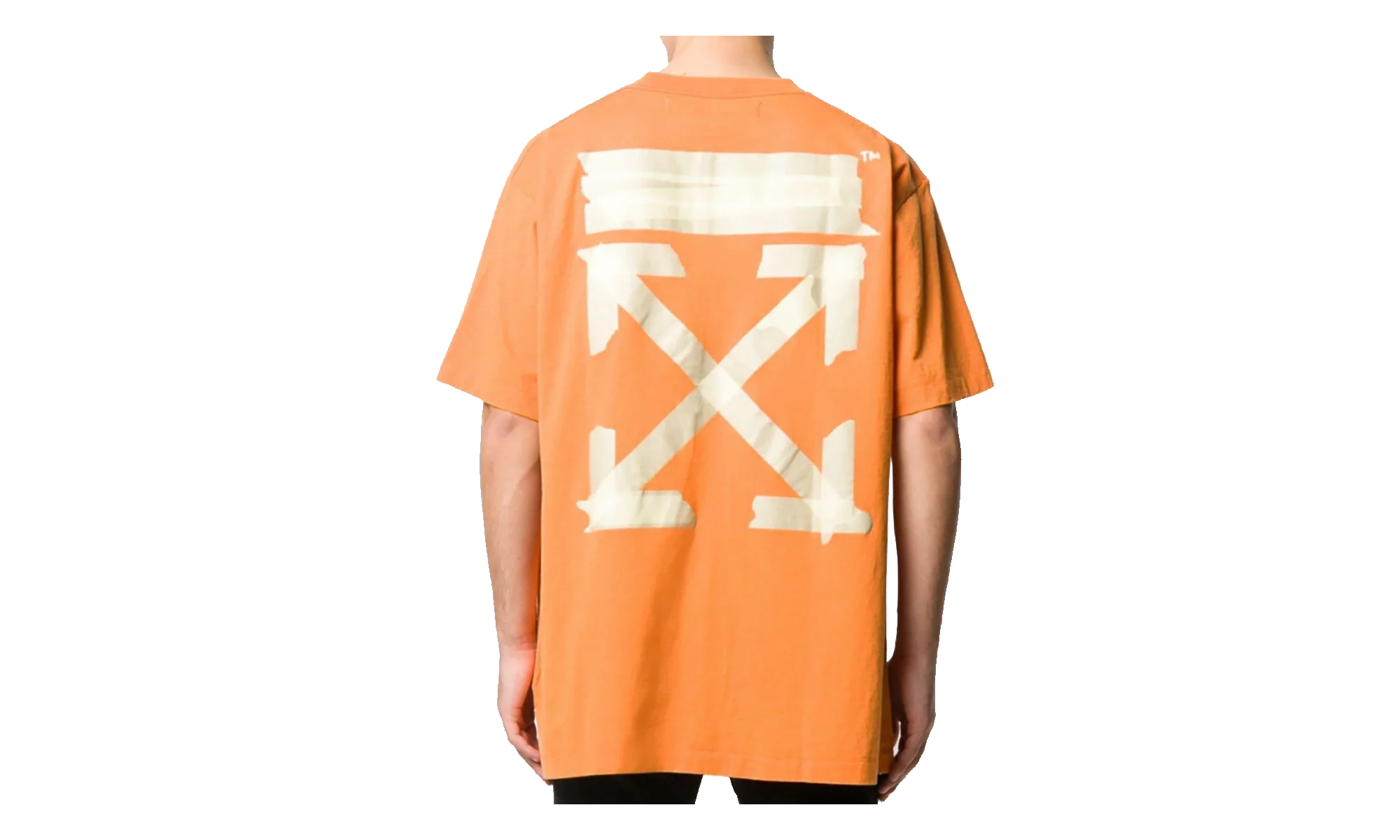 Slim Fit Tape Arrows T-shirt "Orange / Beige" OMAA038R201850021948